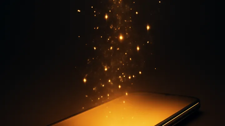 6444BET COM Modern phone with glowing screen